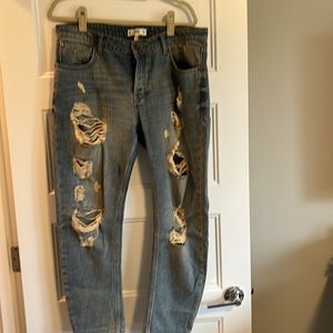 MNG Angie Boyfriend Destroyed Denim